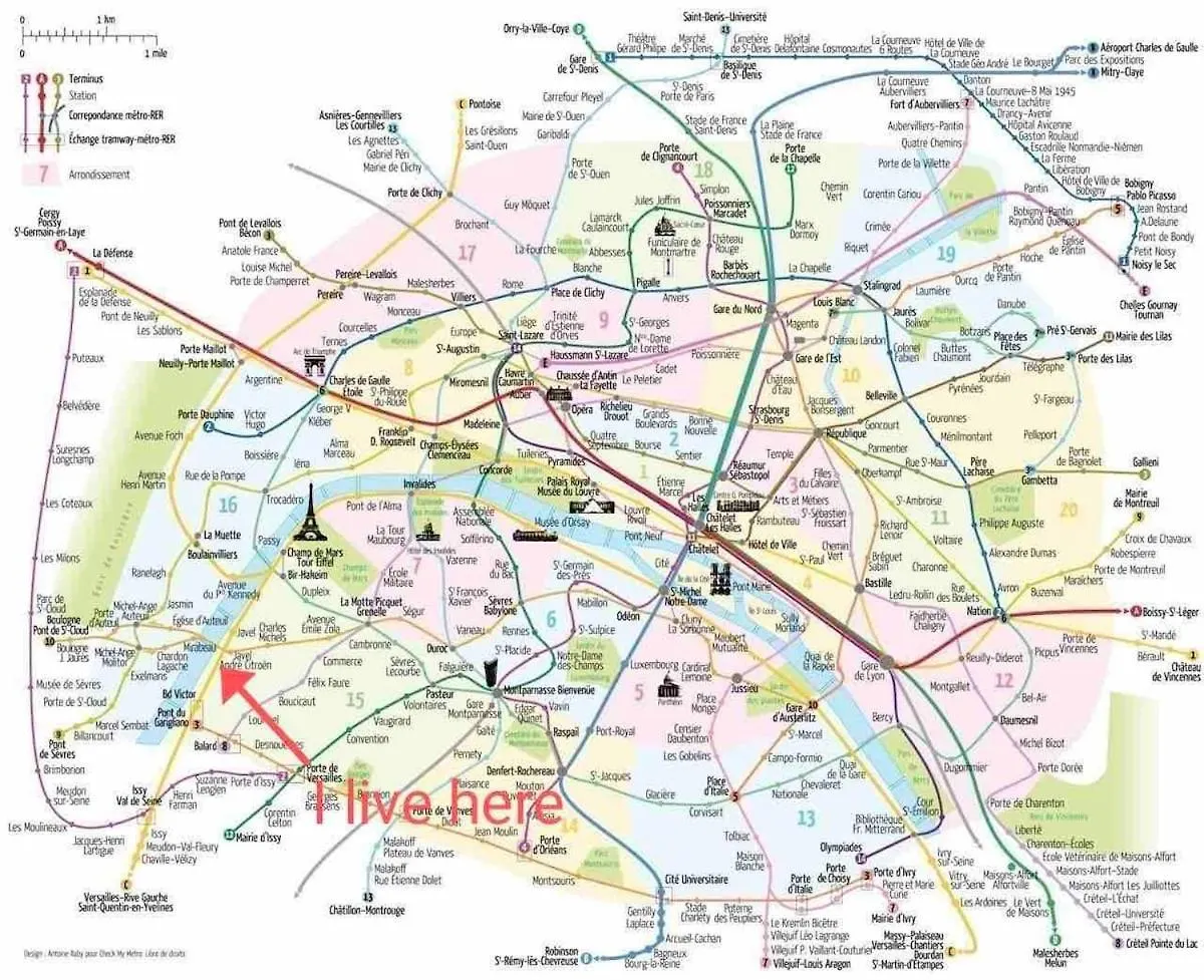 Apartment Large, Quiet, Familial Top Floor Duplex Paris