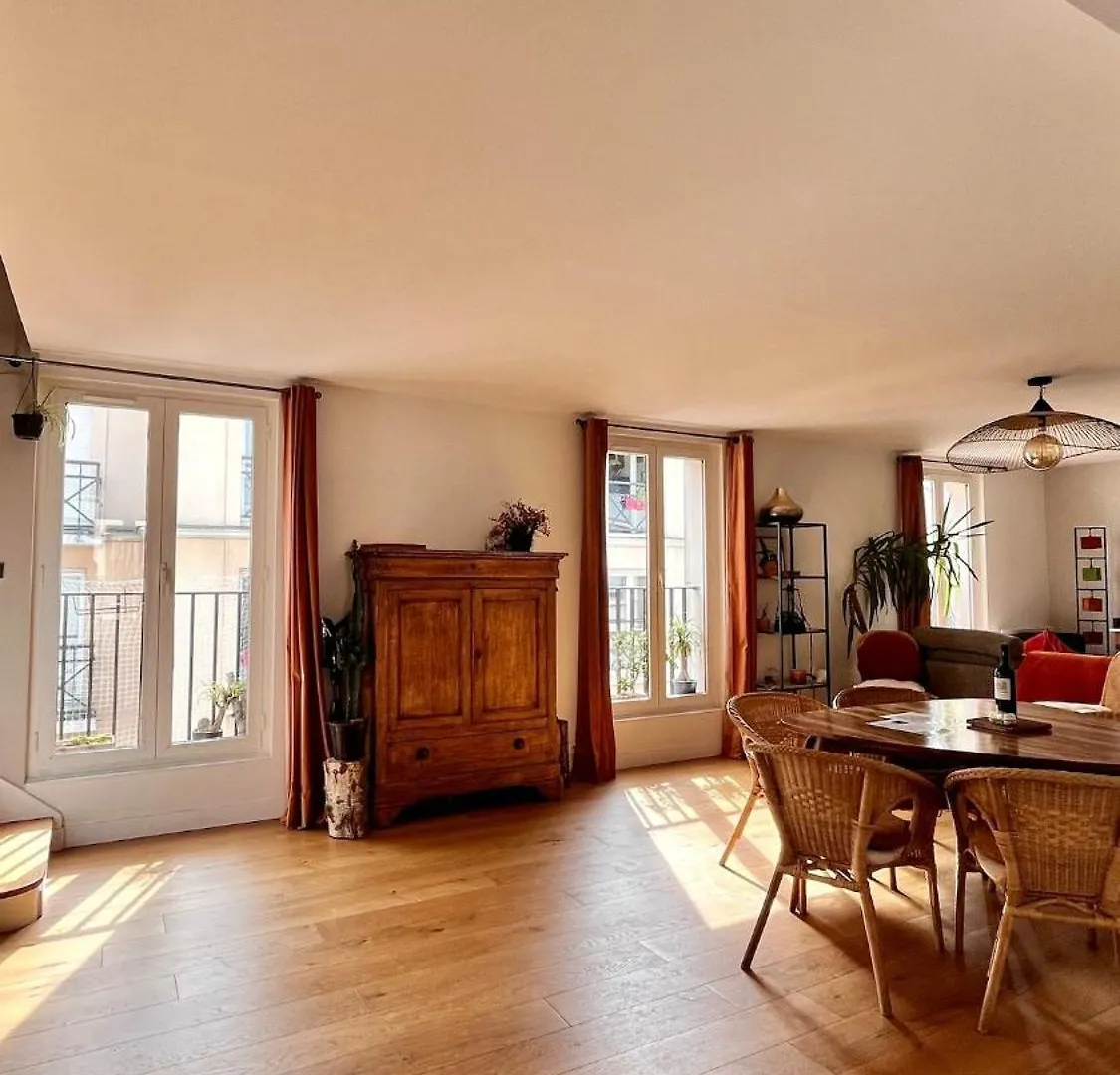 Large, Quiet, Familial Top Floor Duplex Paris Apartment